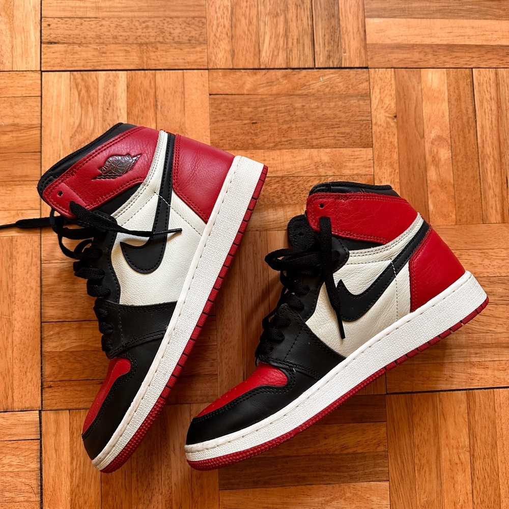 Jordan Black and Red High-Top Sneaker